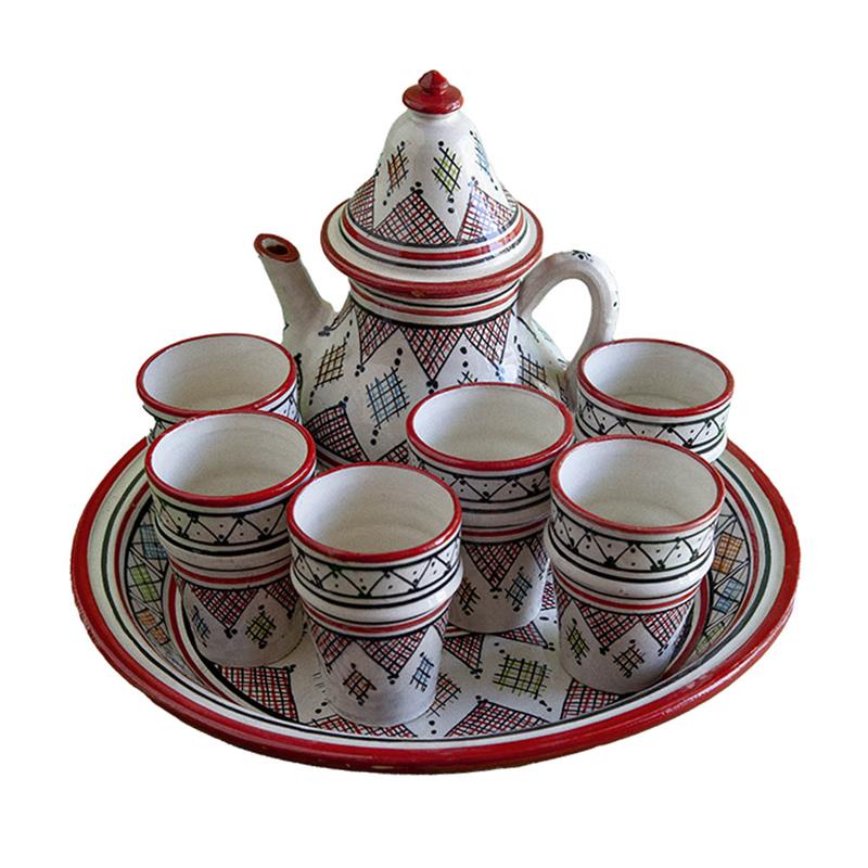 Set teiera marocchina in ceramica